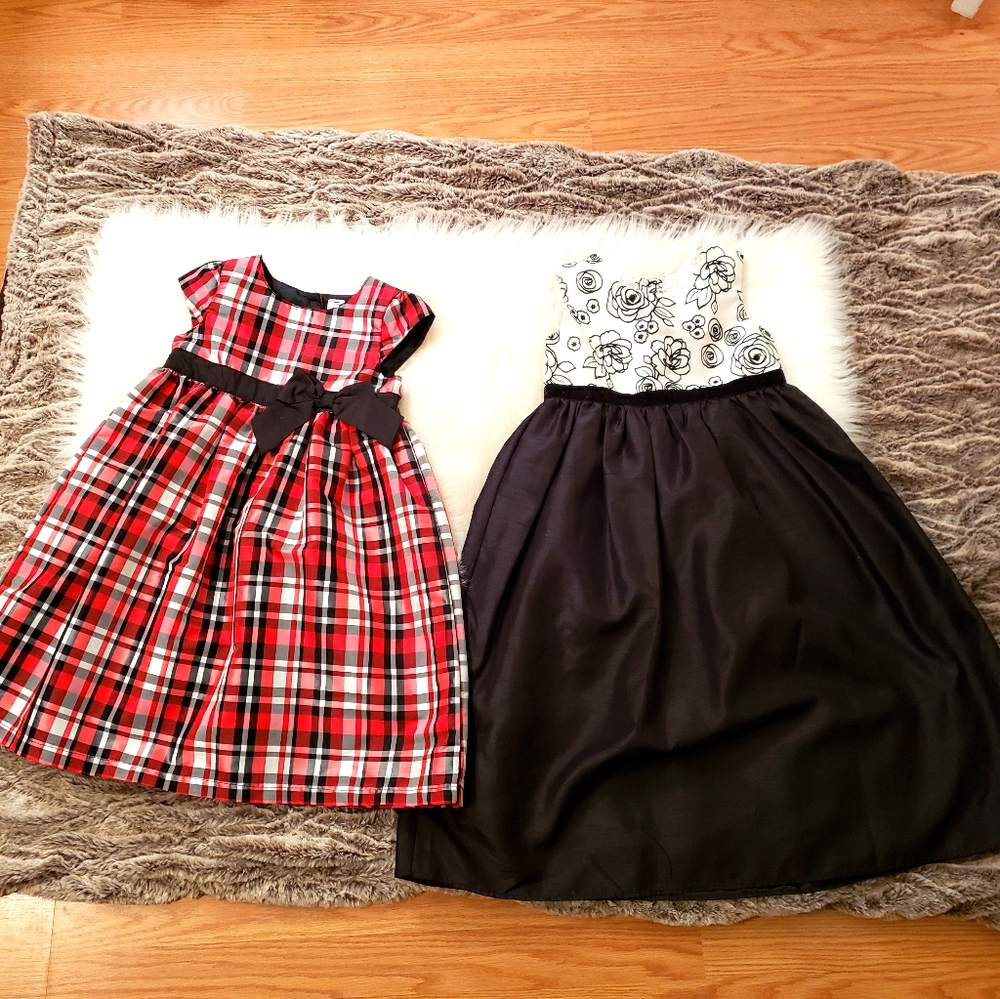 Two girls 5T holiday dresses